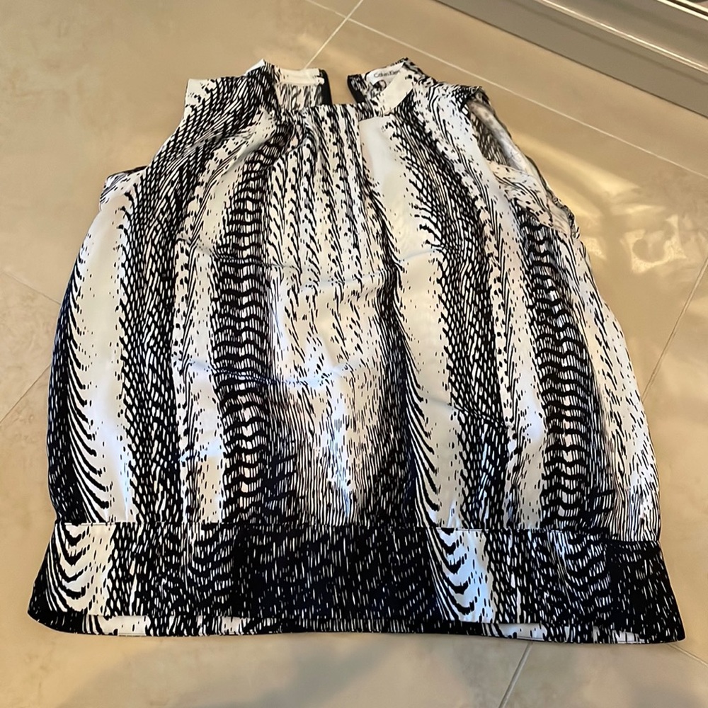 Calvin Klein sleeveless blouse halter neck Large